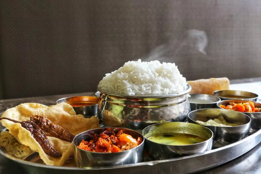 Fresh vegetarian meal for our yoga teacher training course.